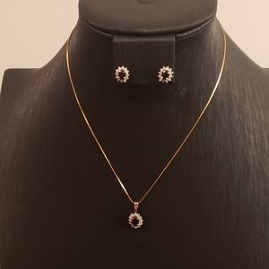 Sapphire Necklace & Earrings